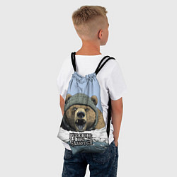 Рюкзак-мешок Русский не сдаются - мощный медведь, цвет: 3D-принт — фото 2