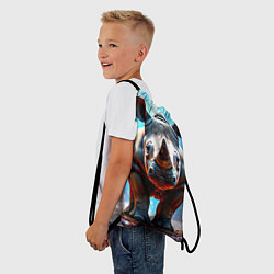 Рюкзак-мешок Носорог в лучах, цвет: 3D-принт — фото 2