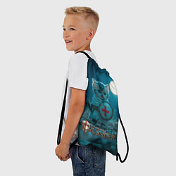 Рюкзак-мешок Stronghold Crusader котик рыцарь, цвет: 3D-принт — фото 2