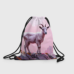 Рюкзак-мешок Козлик в розовом свете, цвет: 3D-принт