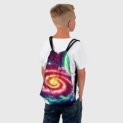 Рюкзак-мешок Spiral galaxy - neon glow, цвет: 3D-принт — фото 2