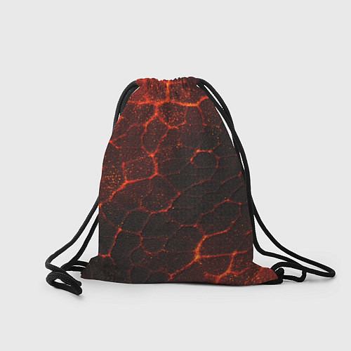 Мешок для обуви Символ волчья лапа в огненной стихии / 3D-принт – фото 2