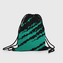 Мешок для обуви The color is black and turquoise