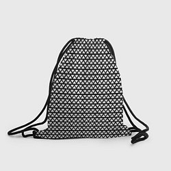 Рюкзак-мешок White triangles on a black background, цвет: 3D-принт