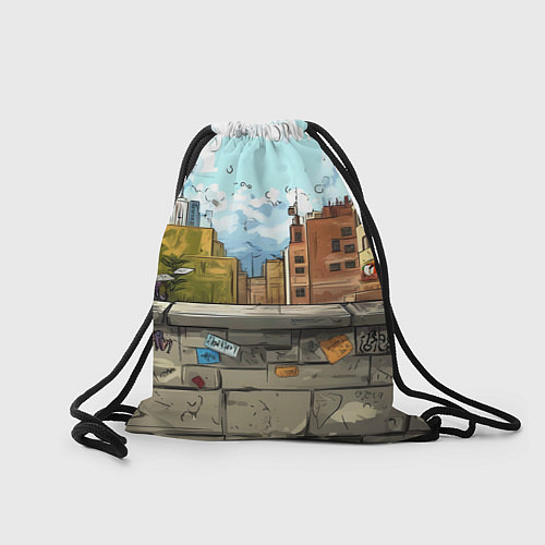 Мешок для обуви Маленький человек-паук в городе / 3D-принт – фото 2