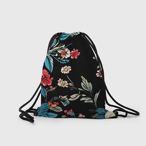 Мешок для обуви Цветы старинный узор / 3D-принт – фото 2