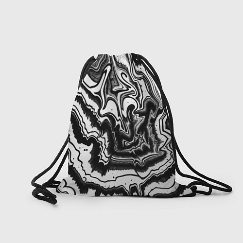 Мешок для обуви Закрученные волны - чб абстракция / 3D-принт – фото 2