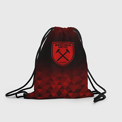 Рюкзак-мешок West Ham red poly, цвет: 3D-принт