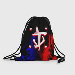 Рюкзак-мешок Doom flame neon, цвет: 3D-принт