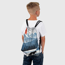 Рюкзак-мешок Лиса в горах, цвет: 3D-принт — фото 2
