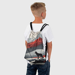 Рюкзак-мешок Лиса и красные горы, цвет: 3D-принт — фото 2