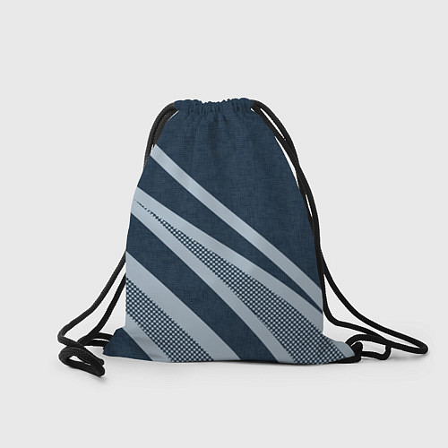 Мешок для обуви Sport синий текстурный с полосами / 3D-принт – фото 2