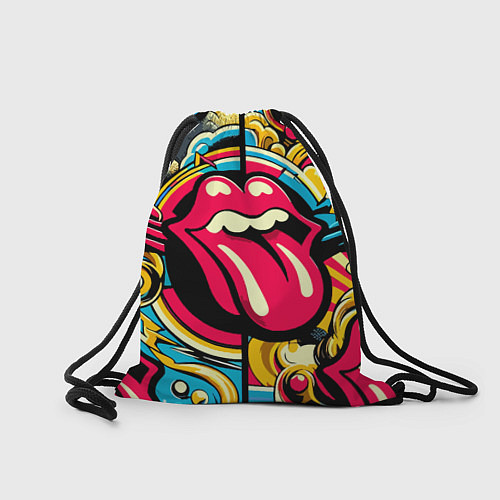Мешок для обуви Rolling Stones logo - pop art pattern / 3D-принт – фото 2