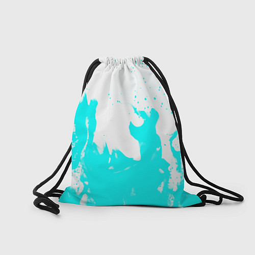 Мешок для обуви Голубой огонь текстура / 3D-принт – фото 2