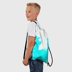 Рюкзак-мешок Голубой огонь текстура, цвет: 3D-принт — фото 2