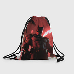 Рюкзак-мешок Бэтмен красный ночной город, цвет: 3D-принт