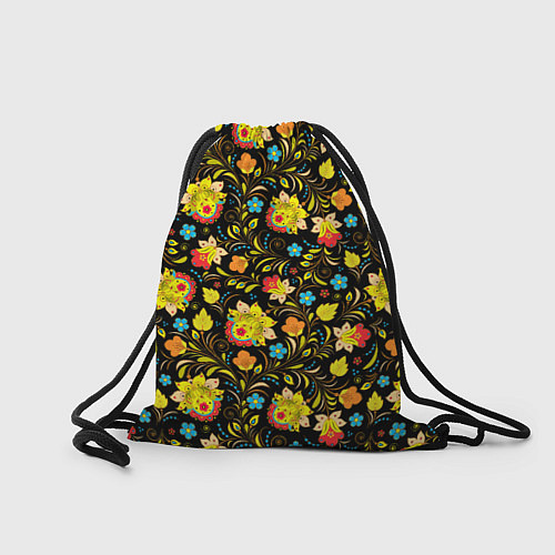 Мешок для обуви Хохлома цветы / 3D-принт – фото 2