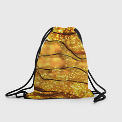 Рюкзак-мешок Золотая текстура с блестками, цвет: 3D-принт