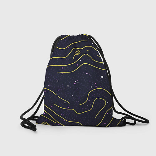 Мешок для обуви Абстракция золотых линий текстура / 3D-принт – фото 2