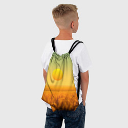 Рюкзак-мешок Закат над пшеничным полем, цвет: 3D-принт — фото 2