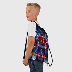 Рюкзак-мешок Хоккеист и молния, цвет: 3D-принт — фото 2