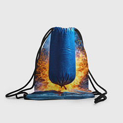 Мешок для обуви Синяя боксерская груша в огне