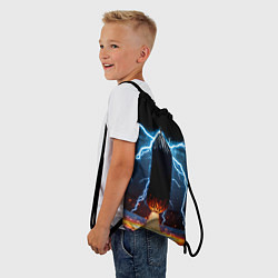 Рюкзак-мешок Боксерская груша и молния, цвет: 3D-принт — фото 2