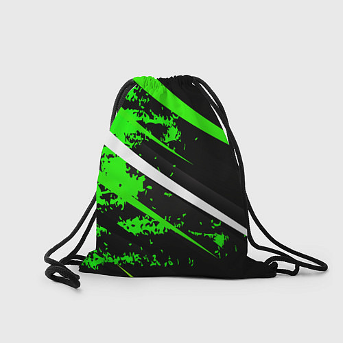 Мешок для обуви Color black and green / 3D-принт – фото 2