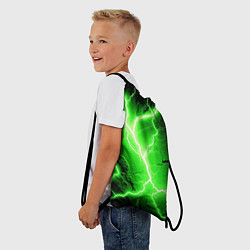 Рюкзак-мешок Color green black, цвет: 3D-принт — фото 2