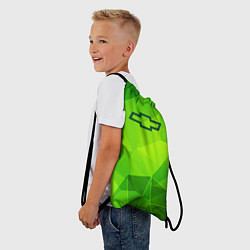 Рюкзак-мешок Chevrolet green poly, цвет: 3D-принт — фото 2