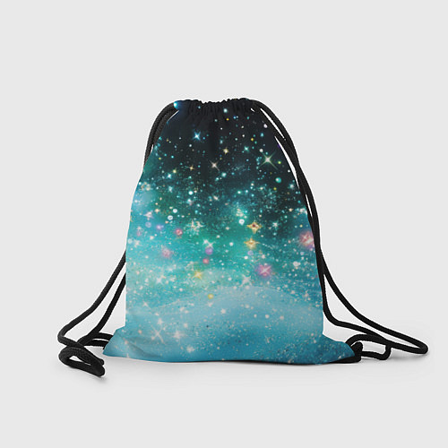 Мешок для обуви Бирюзовые блестки фон / 3D-принт – фото 2