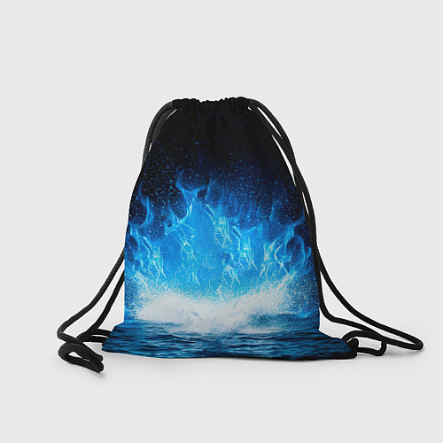 Мешок для обуви Виндсерфер в синем пламени / 3D-принт – фото 2