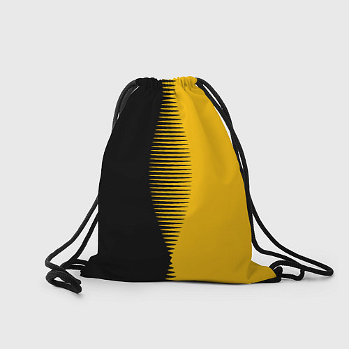 Мешок для обуви Чёрно-жёлтый пополам с переходом / 3D-принт – фото 2