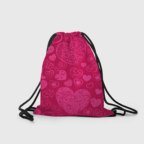 Мешок для обуви Inzoi лого на розовых сердечках / 3D-принт – фото 2
