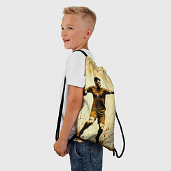 Рюкзак-мешок Гандболист на бежевом, цвет: 3D-принт — фото 2