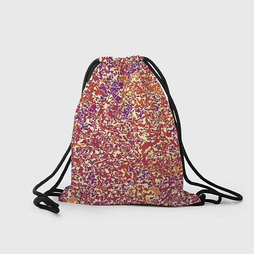 Мешок для обуви Оранжево-розовый пёстрый паттерн мелкий рисунок / 3D-принт – фото 2