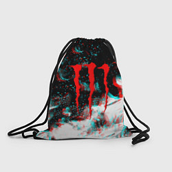 Мешок для обуви Monster energy огонь глитч