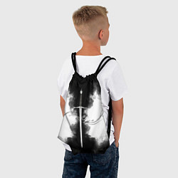 Рюкзак-мешок Сабля в черном дыму, цвет: 3D-принт — фото 2
