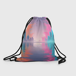 Рюкзак-мешок Город в розовом тумане, цвет: 3D-принт