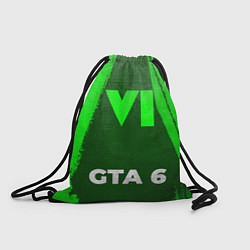 Рюкзак-мешок GTA 6 - green gradient по-центру, цвет: 3D-принт