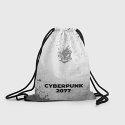 Рюкзак-мешок Cyberpunk 2077 - white gradient по-центру, цвет: 3D-принт