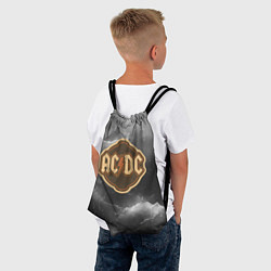 Рюкзак-мешок ACDC ретро логотип, цвет: 3D-принт — фото 2