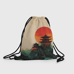 Рюкзак-мешок Храм в горах, цвет: 3D-принт