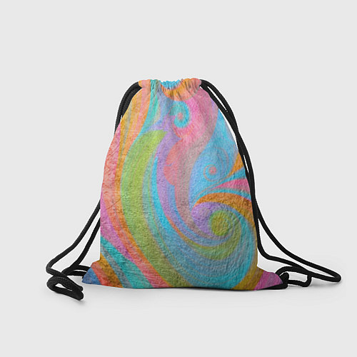 Мешок для обуви Абстракция - multicolored curves / 3D-принт – фото 2
