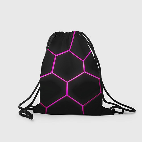 Мешок для обуви Bones белый глитч лого / 3D-принт – фото 2