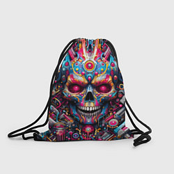 Мешок для обуви Art cyber skull - ai art fantasy