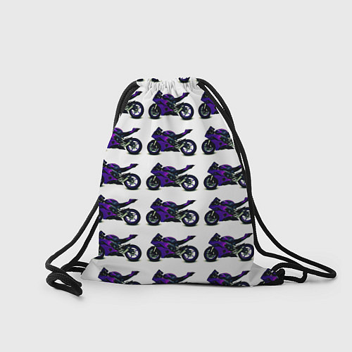 Мешок для обуви Motorcycle purple gloss / 3D-принт – фото 2