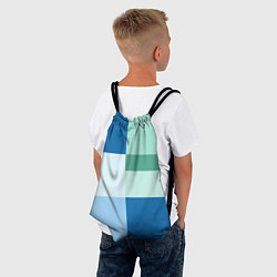 Рюкзак-мешок Мятное небо колор-блок, цвет: 3D-принт — фото 2