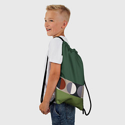 Рюкзак-мешок Луна Малевича сосновый зеленый, цвет: 3D-принт — фото 2
