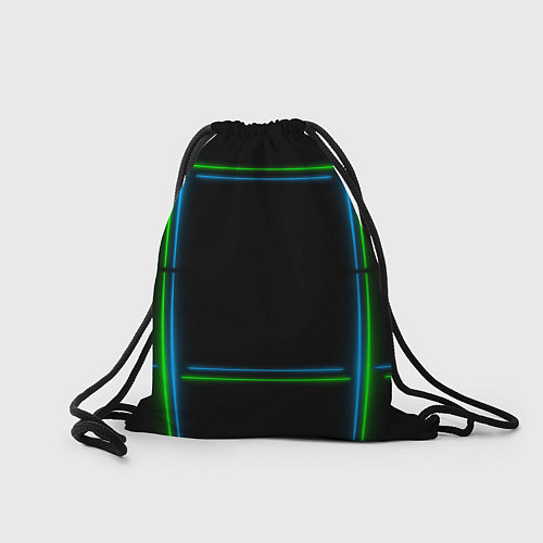 Мешок для обуви Neon green light blue / 3D-принт – фото 2
